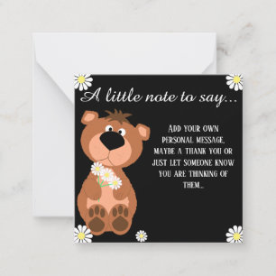 A Little Note to Say Thinking of You Editable Card
