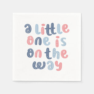"A Little One is on the Way" Baby Shower  Napkin