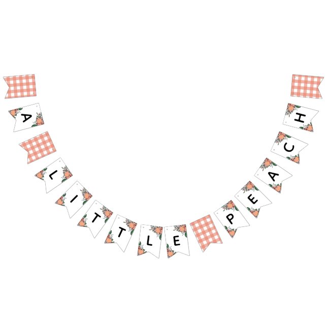 A Little Peach Baby Shower Bunting (All)