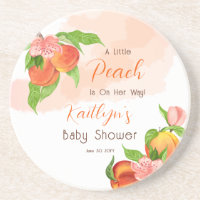 A Little Peach Is On Her Way Girl Baby Shower