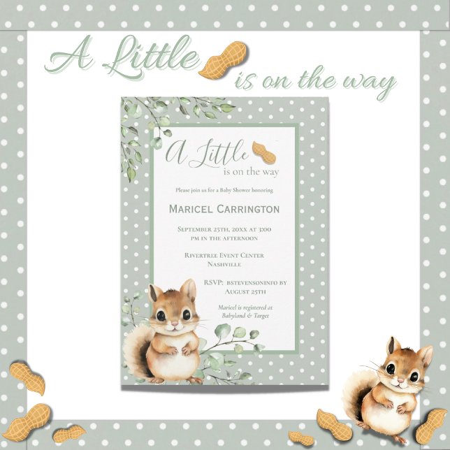 A Little Peanut Animal Theme Baby Shower Invitation (Creator Uploaded)