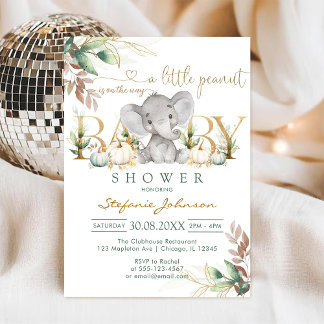 A Little Peanut Baby Shower Invitation
