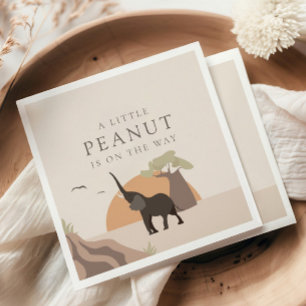 A Little Peanut   Boho Safari Desert Baby Shower Napkin