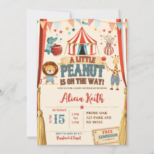 A Little Peanut Circus Baby Shower Invitation