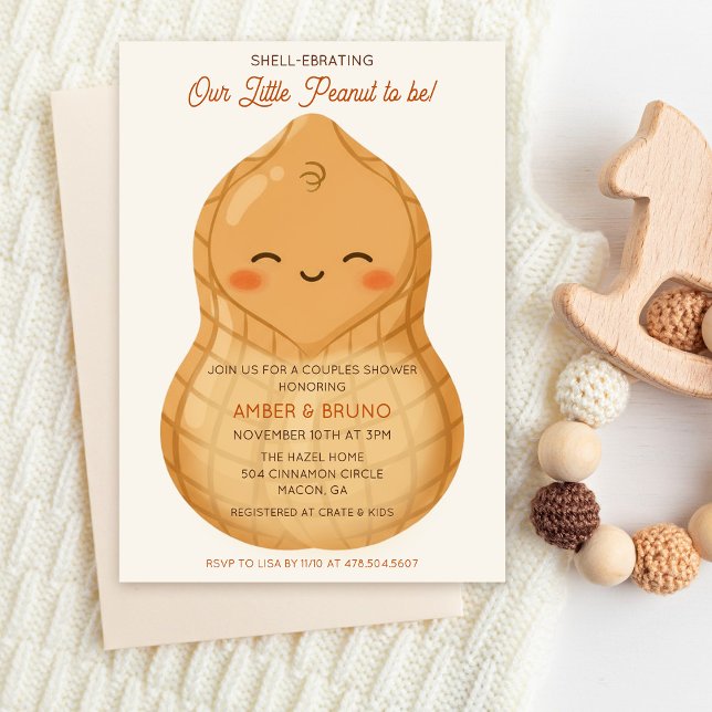 A Little Peanut Couples Shower Baby Shower Invitation (Creator Uploaded)