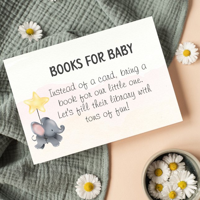 A Little Peanut Elephant Baby Shower Books Request Enclosure Card (A Little Peanut Elephant Books for Baby)