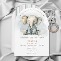 A Little Peanut Elephant Blue Arch Baby Shower