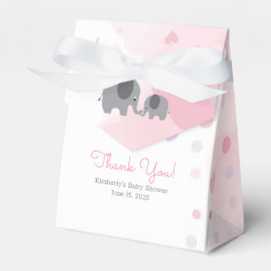 A Little Peanut Elephant Girl Baby Shower Favour Box