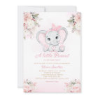 A Little Peanut Floral Elephant Girl Baby Shower