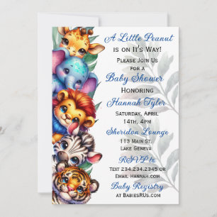 A Little Peanut is on It's Way Baby Shower Invitation