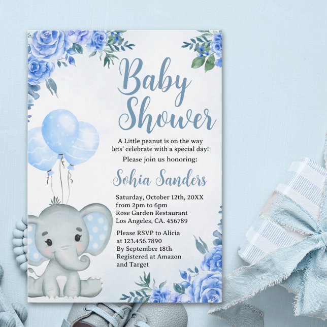 A Little Peanut is on the Way, Baby Shower Boy Invitation (Creator Uploaded)