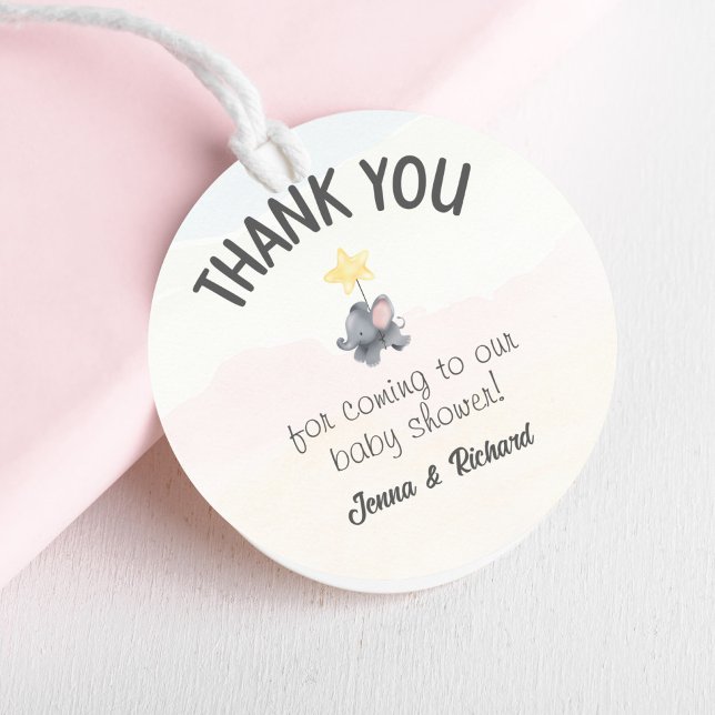 A Little Peanut Is On The Way Baby Shower  Classic Round Sticker (A Little Peanut Round Thank You Tag)
