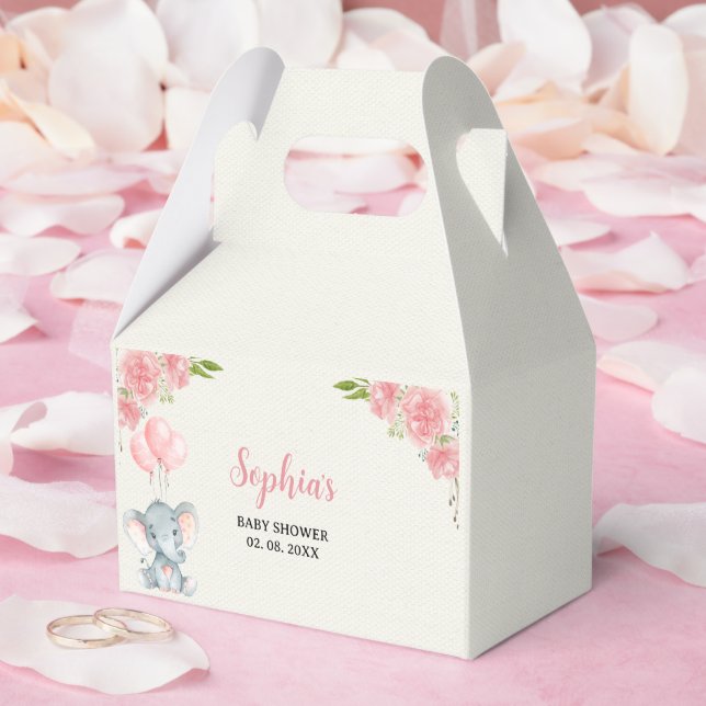 A Little Peanut is on the Way, Baby Shower Girl Favour Box (Wedding)