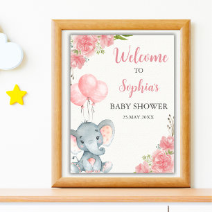 A Little Peanut is on the Way, Baby Shower Girl Poster