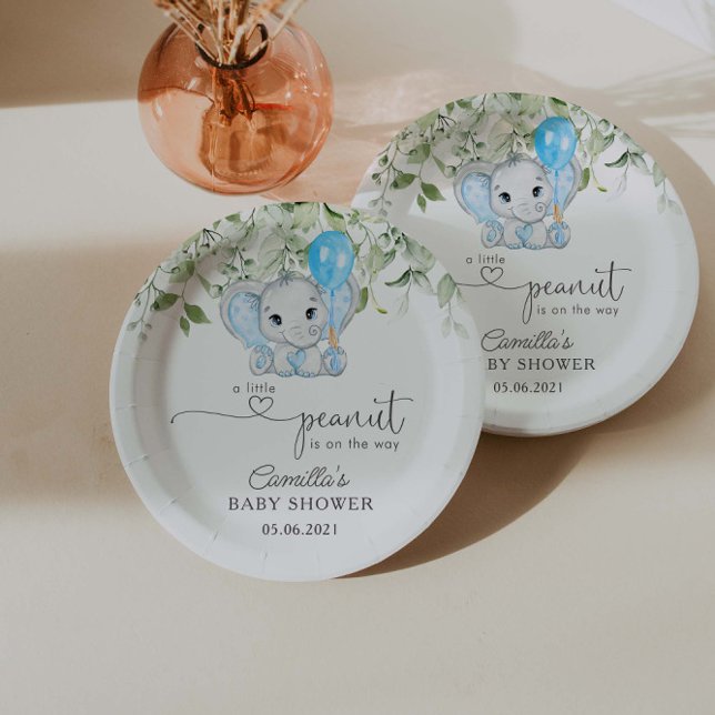 A Little Peanut Is On The Way Baby Shower  Paper Plate (Creator Uploaded)
