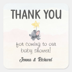 A Little Peanut Is On The Way Baby Shower  Square Sticker