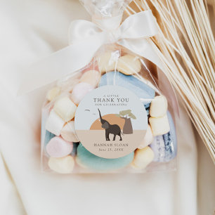 A Little Peanut   Safari Desert Baby Shower Boho Classic Round Sticker