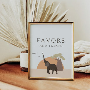 A Little Peanut Safari Desert Favours & Treats Poster