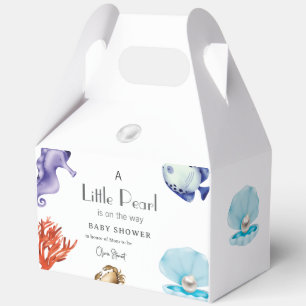 A little pearl  is on the way welcome sign favour box