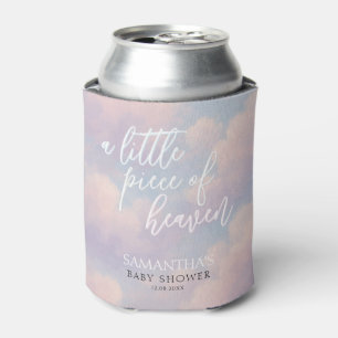 A Little Piece of Heaven Baby Shower Minimalist Can Cooler