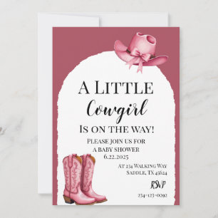 A Little Pink Cowgirl Is On The Way Invitation