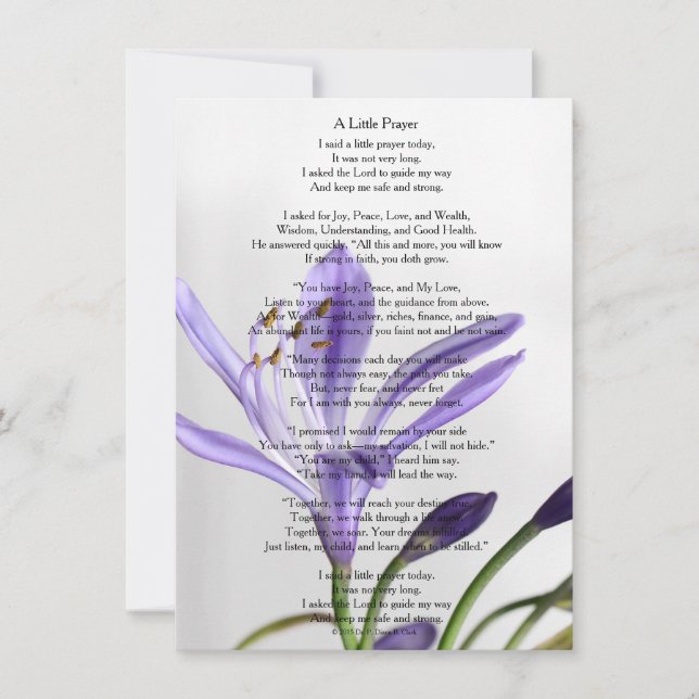 "A Little Prayer" Matte (Front)