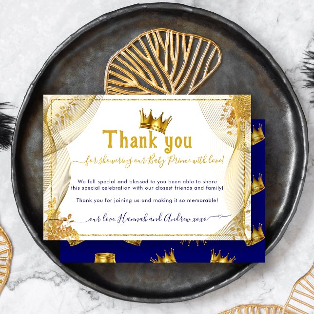 A Little Prince Baby Shower Thank You Card (Creator Uploaded)