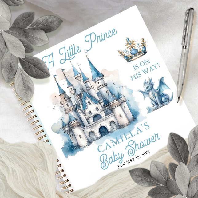 A Little Prince Boy Baby Shower Guest Book ("A Little Prince Is On His Way!" Royal-themed Boy Baby Shower Guest Book.)