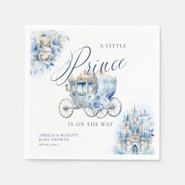 A Little Prince Royal Blue Shower Napkin (Front)