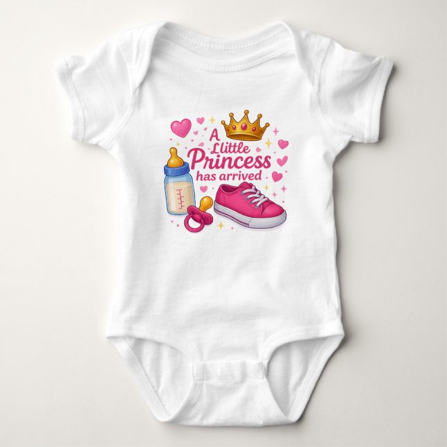 A Little Princess Has Arrived Baby Girl Celeb Bodysuit (Front)