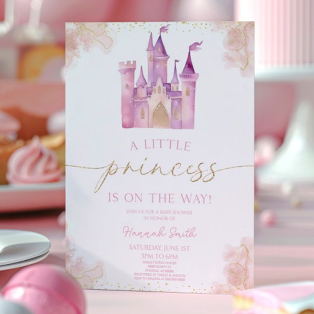 A Little Princess Royal Castle Baby Shower Invitation (Creator Uploaded)