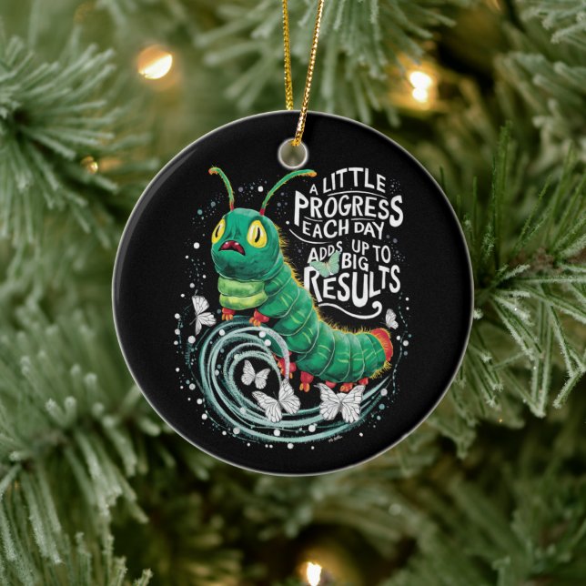 A Little Progress Each Day Hungry Caterpillar  Ceramic Tree Decoration (Tree)