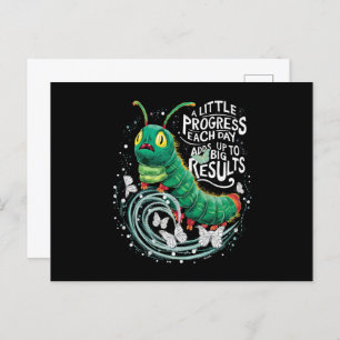 A Little Progress Each Day Hungry Caterpillar  Postcard
