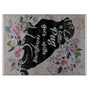 A Little Pug Goes With Everything   Gift For Kids Cutting Board