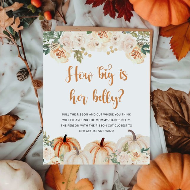 A Little Pumpkin Autumn Fall Baby Shower Game Sign (Creator Uploaded)