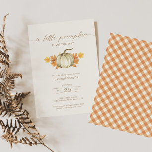 A Little Pumpkin – Autumn Fall Baby Shower    Invi Invitation