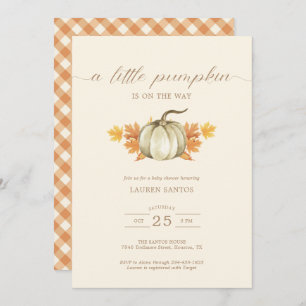 A Little Pumpkin – Autumn Fall Baby Shower Invitation