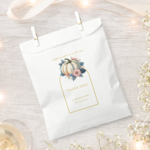 A Little Pumpkin Autumn Fall Floral Baby Shower Favour Bags