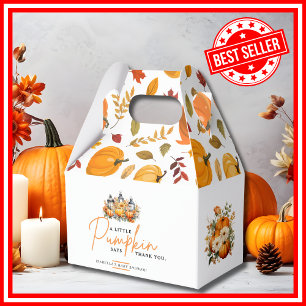 A Little Pumpkin Autumn Fall Floral Baby Shower Favour Box