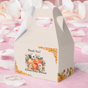 A Little Pumpkin Autumn Fall Floral Baby Shower  Favour Box