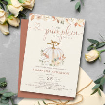 A Little Pumpkin Autumn Fall Floral Baby Shower