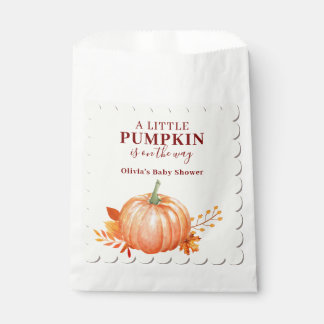 A Little Pumpkin Autumn Rustic Charm Baby Shower Favour Bags