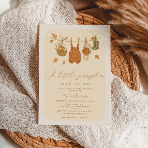 A little Pumpkin Baby Fall Baby Shower  Invitation