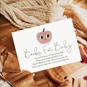 A Little Pumpkin Baby Shower Books For Baby Enclosure Card