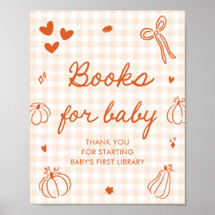 A Little Pumpkin Baby Shower Books for Baby Game Poster