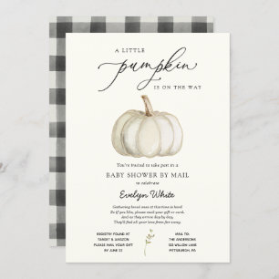A Little Pumpkin Baby Shower by Mail Invitation