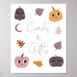 A Little Pumpkin Baby Shower Cards And Gifts Poster