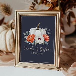A Little Pumpkin Baby Shower Cards and Gifts Sign