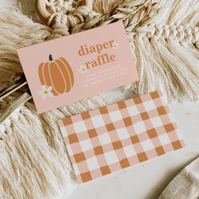 A Little Pumpkin Baby Shower Diaper Raffle Cards (Creator Uploaded)