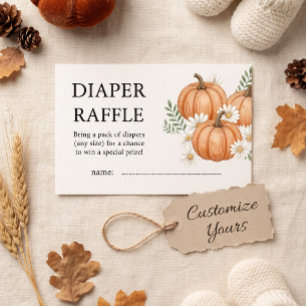 A Little Pumpkin Baby Shower Diaper Raffle Tickets